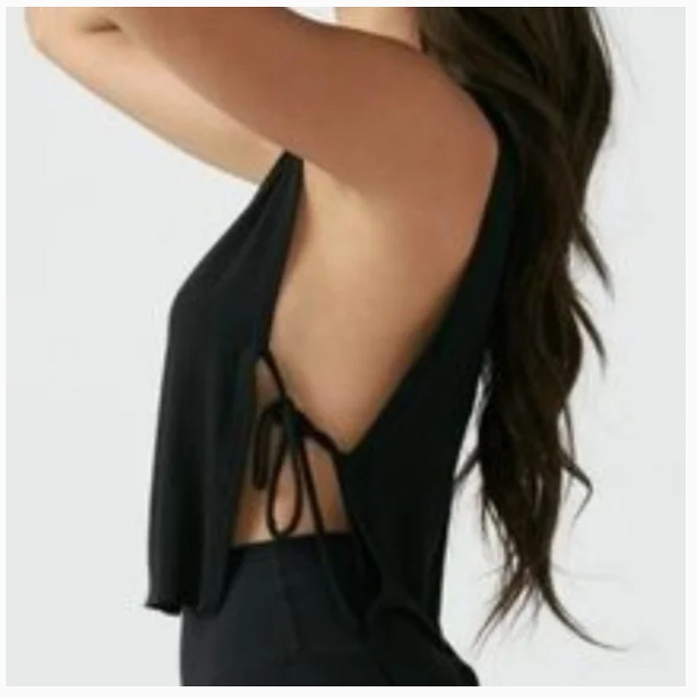 Joah Brown Wooer Crop Side Tie Crop Tank